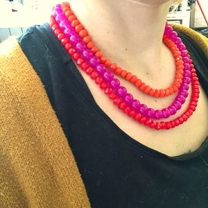 Polished glass necklace